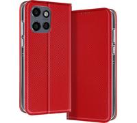 Avizar, Housse pour Motorola Edge 50 Neo Porte-cartes Smart Collection, Rouge