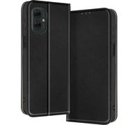 Avizar, Housse pour Motorola Moto G55 Porte-cartes Smart Collection, Noir