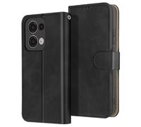 Housse pour Oppo Reno 13 Portefeuille avec Languette Magnétique Noir