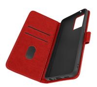Avizar Housse pour Oppo Reno 7 Clapet Portefeuille Fonction Support Vidéo Rouge