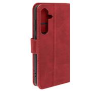 Housse Pour Samsung S24 Et S25 Portefeuille Support Style Vintage Rouge