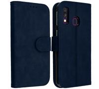 Housse pour Samsung Galaxy A40 Étui Portefeuille Support Stand Bleu nuit