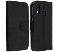 Housse pour Samsung Galaxy A40 Étui Portefeuille Support Stand Noir