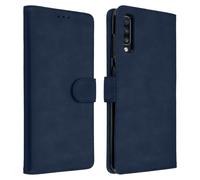 Housse pour Samsung Galaxy A70 Etui Portefeuille Support Stand Bleu nuit