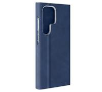 Housse Pour Samsung Galaxy S24 Ultra Clapet Porte-Carte Éco-Cuir Nappa Bleu Nuit