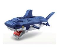 Avizar Jeu Construction 6 en 1 Thème Marin 1000 Briques Requin Géant à Assembler Blanc / Bleu Blanc / Bleu