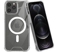 Avizar, MagSafe Housse de protection pour iPhone 12 Pro Max Silicone Coins renforcés, Transparent