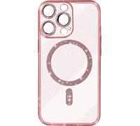 Avizar, MagSafe Housse de protection pour iPhone 14 Pro Max silicone paillettes, or rose
