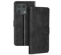 Avizar, Motorola Edge 50 Ultra Étui porte-monnaie à fermeture magnétique, noir