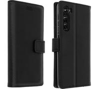 Avizar, Motorola Edge Étui à rabat avec emplacements pour cartes et fonction de support, noir