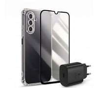 Avizar Pack d'Accessoires pour Galaxy A16 Coque avec Verre et Chargeur USB-C 25W