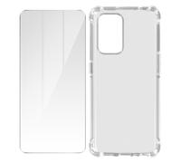 Pack Protection Oppo A94 5G Coque Souple et Verre Trempé Transparent