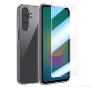 Pack Protection pour Galaxy A27 Coque Silicone et Verre Trempé Antichoc Transparent