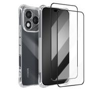 Pack de protection - Honor - 400 Lite - Coque antichoc - 2 verres trempés - Transparent