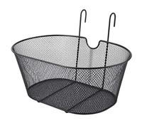 Panier avant vélo Ovale en Métal Noir pour VTT et vélos électriques - Fixation rapide