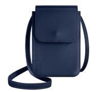 Avizar Pochette Bandoulière Smartphone avec Rangement carte Sangle 135cm Bleu