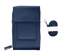 Avizar Pochette Bandoulière Smartphone en Simili cuir Sangle 130cm Bleu
