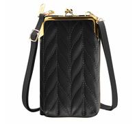 Avizar Pochette Bandoulière Smartphone Simili cuir surpiqué Multi-compartiments