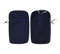 Avizar Pochette ceinture Universelle Étui Double Poches Zippées Nylon Épais Bleu