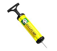 Pompe à Ballon Portable Manuelle 19?cm avec Tuyau et Aiguille Jaune