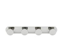 Avizar Porte-Serviettes Mural avec 4 Crochets Rond Inox avec Adhésifs 3M Argent