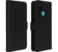 Avizar, Portefeuille Flip Cover, Etui à rabat en similicuir pour Honor 9A, Noir