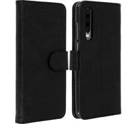 Avizar, Portefeuille Flip Cover, Etui à rabat en similicuir pour Huawei P30, Noir