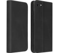 Avizar, Portefeuille Flip Cover, Etui à rabat en similicuir pour iPhone 7 / 8 / SE 2020, Noir