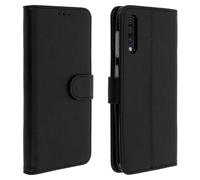 Avizar, Portefeuille Flip Cover, étui à rabat en similicuir pour Samsung Galaxy A50, Noir