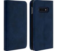 Avizar, Portefeuille Flip Cover, Etui à rabat en similicuir pour Samsung Galaxy S10e, Bleu foncé