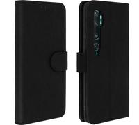 Avizar, Portefeuille Flip Cover, étui à rabat en similicuir pour Xiaomi Mi Note 10, Noir