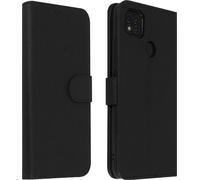 Avizar, Portefeuille Flip Cover, Etui à rabat en similicuir pour Xiaomi Redmi 9C, Noir