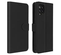 Avizar, Portefeuille Flip Cover, Etui en similicuir pour Galaxy A42 5G, Noir