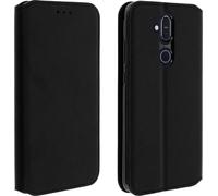 Avizar, Portefeuille Flip en similicuir Classic Edition Nokia 8.1, Noir