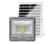 Avizar Projecteur Solaire LED 13W IP67 avec Batterie 15Ah avec Panneau 15W Gris