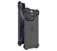 Avizar Protection Design pour iPhone 16 Pro Bumper avec Verre trempé Caméra Noir