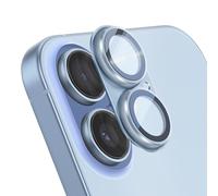 Protection Objectif Caméra pour iPhone 17 Cadre Monobloc en Aluminium Bleu