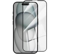 Avizar Protège Écran pour iPhone 16 Verre Hybride Incassable Résistant Noir