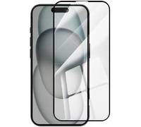 Avizar Protège Écran pour iPhone 16 Verre Hybride Incassable Résistant Noir