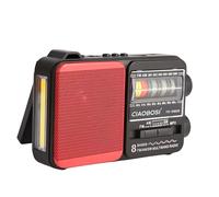 Avizar Radio 3 Bandes FM / AM / SW avec USB MP3 et Lampe LED Noir / Rouge