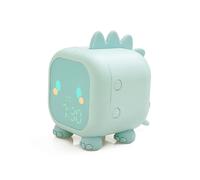 Avizar Réveil Animé pour Enfant Mon Dino Veilleuse Double Alarme Bleu