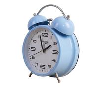 Avizar Réveil de Table 12cm pour Chambre Format Rond Double Cloche Élégant Bleu