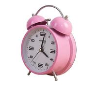 Avizar Réveil de Table 12cm pour Chambre Format Rond Double Cloche Élégant Rose