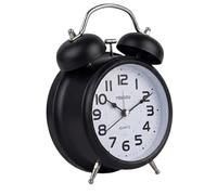 Avizar Réveil de Table Analogique pour Chambre Double Cloche Élégant Noir