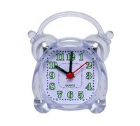 Avizar Réveil Quartz Compact avec Alarme pour Chambres ou Bureaux Transparent