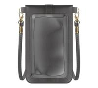 Sac Bandoulière pour Smartphone Fenêtre Tactile avec Sangle 1.40m gris foncé