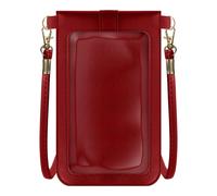 Sac Bandoulière pour Smartphone Fenêtre Tactile avec Sangle 1.40m rouge