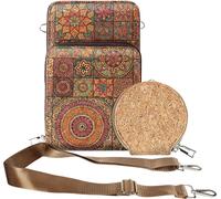Avizar, sac en liège, MandalaVibe Collection, fermeture éclair, multicolore