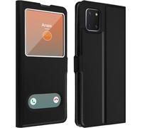 Housse Galaxy Note 10 Lite Protection Double Fenêtre Fonction Support - Noir