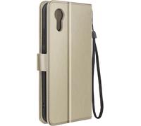 Avizar, Samsung Galaxy Xcover 7 Couverture portefeuille vintage avec fonction de support, or